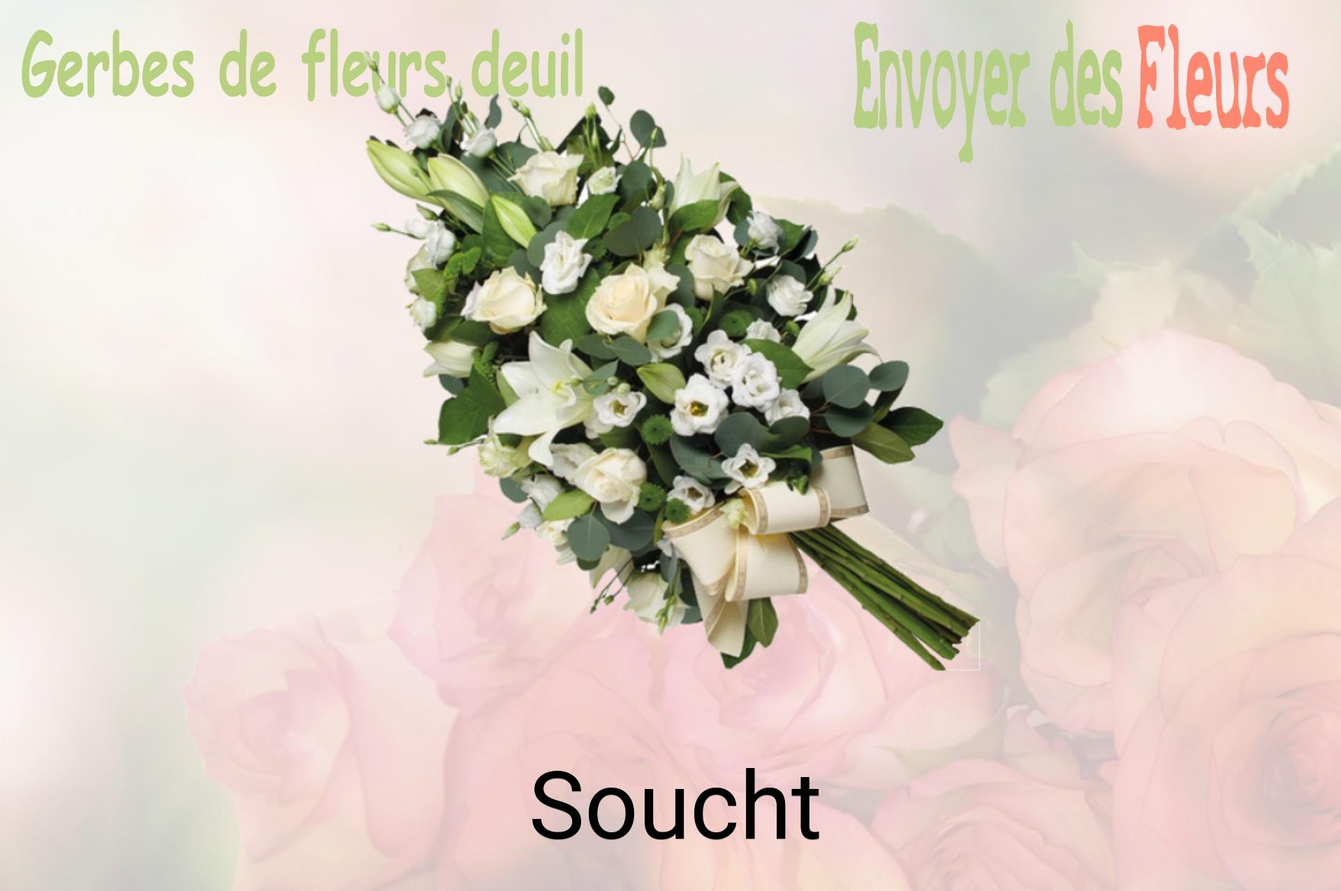 Gerbe de fleurs de deuil livrée à Soucht